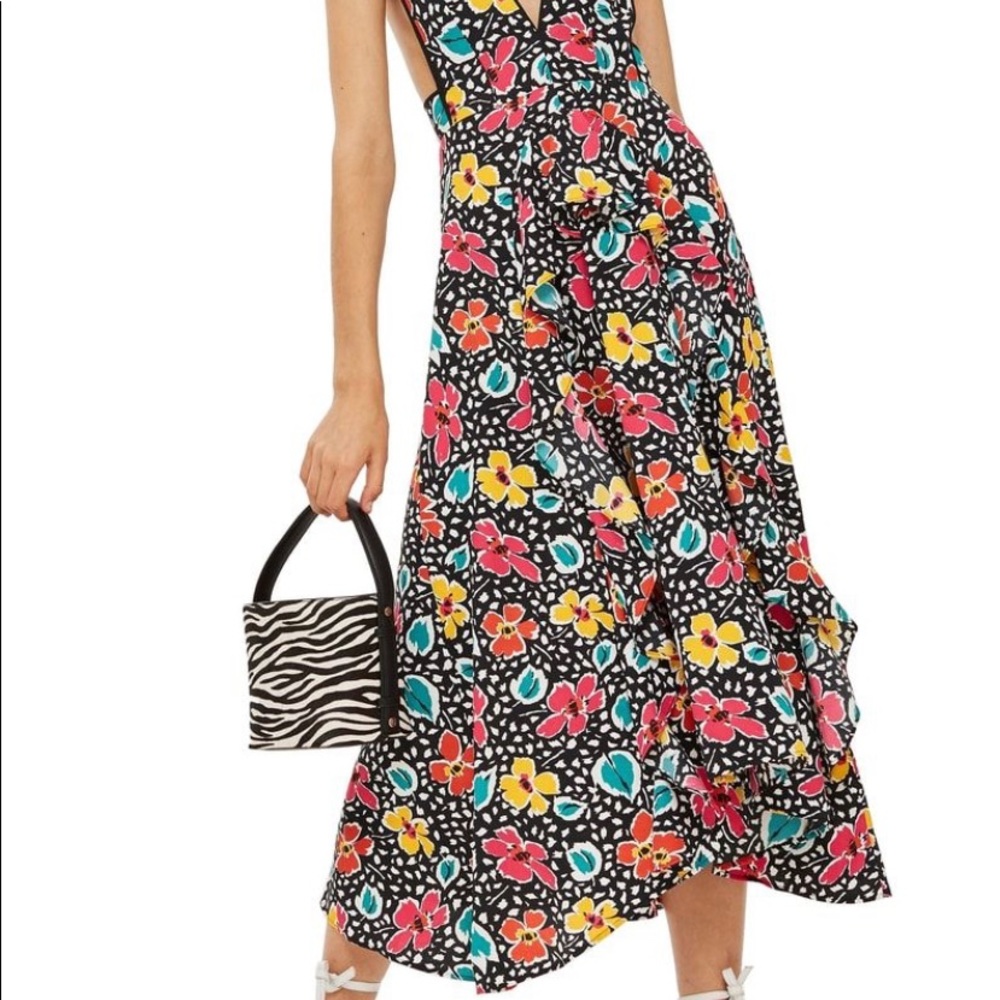 NWOT Topshop Pinafore Midi Dress